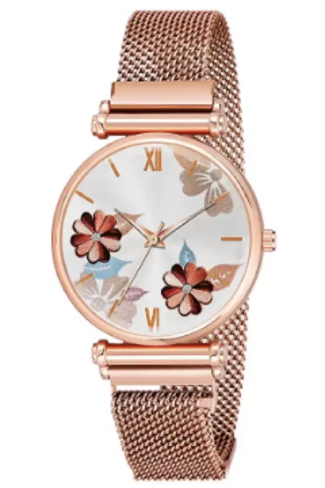 Metal Strap Analog Watch for Women & Girls (Multicolor)