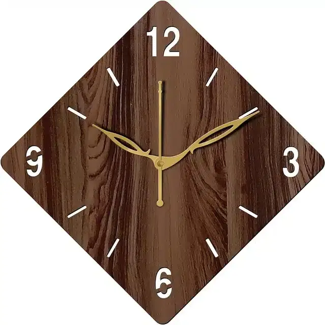 Designer Wooden Wall Clocks, Brown