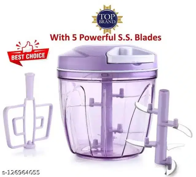 Plastic Manual Chaopper, Purple, 1000 ml