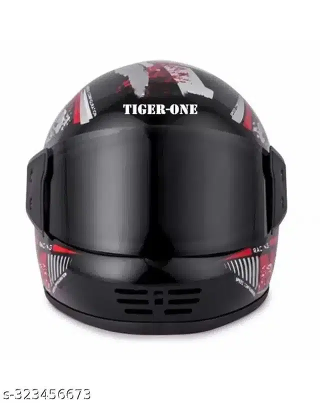 Full Face Helmet for Men & Women, Black & Red