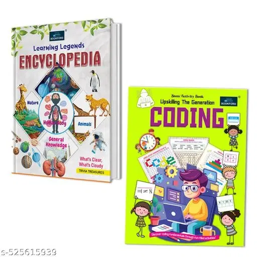 Encyclopedia + STEM Activity Book – A Fun and Educational Combo to Enhance Kids’ Skills in Science, Technology, Engineering, Arts, and Mathematics, with a Focus on Coding!