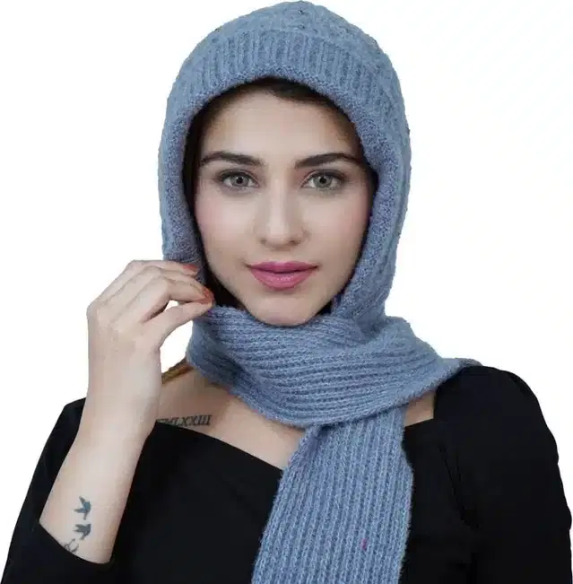 Woolen Scarf for Women (Grey)