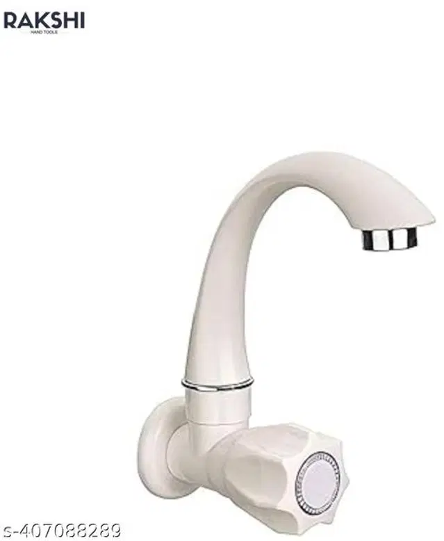 Plastic Swan Neck Tap, White