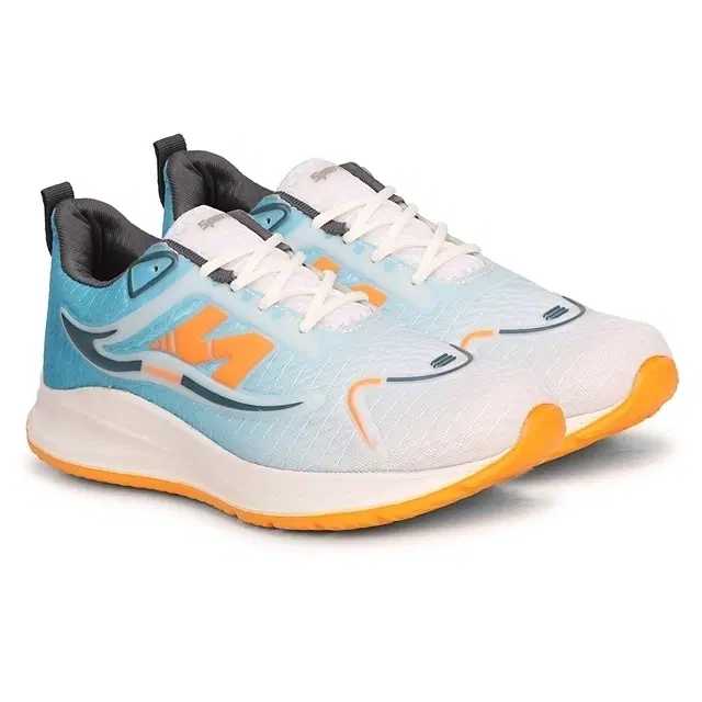 We Shine Sports Shoes for Men, Sky Blue & Orange (8)