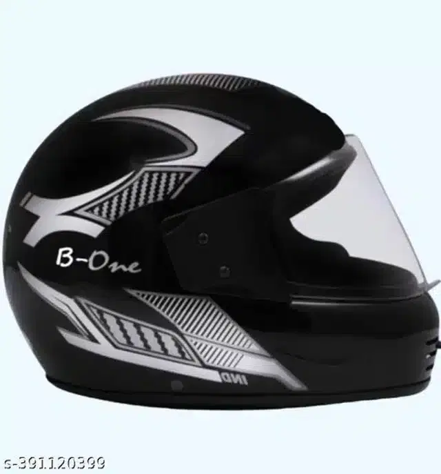 Full Face Helmet for Men & Women, Black & Silver