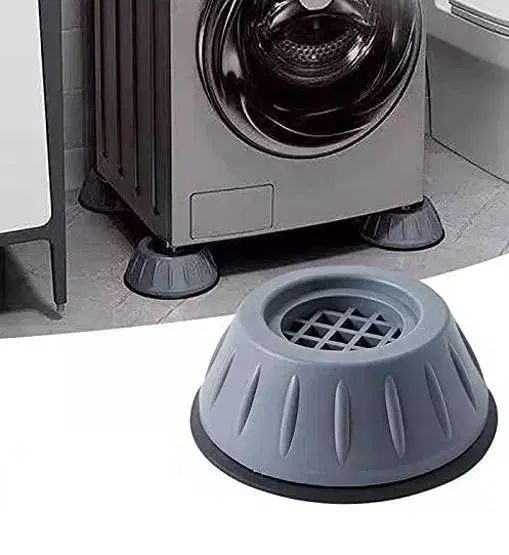 Rubber Anti Vibration Washing Machine Pads, Grey, Pack of 4