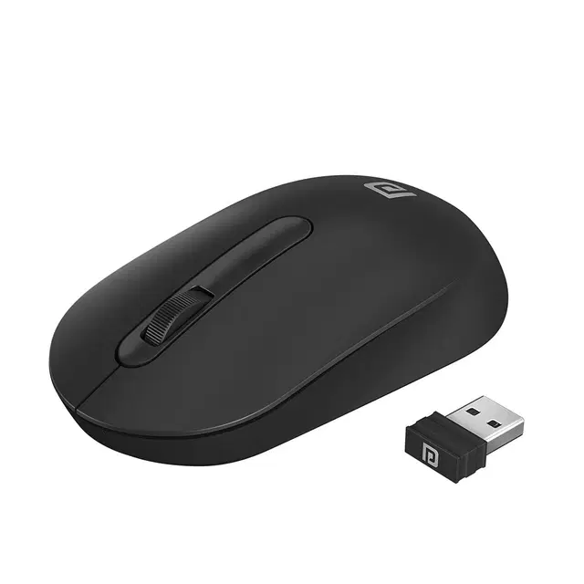 Portronics Wireless Mouse, 2.4 Ghz Connectivity with USB Nano Dongle,Black