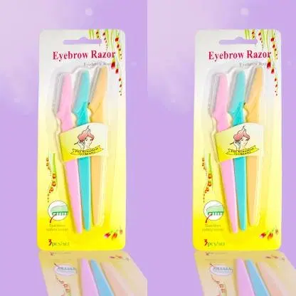Eyebrow Facial Hair Remover Razors 3 pcs, Pack of 2