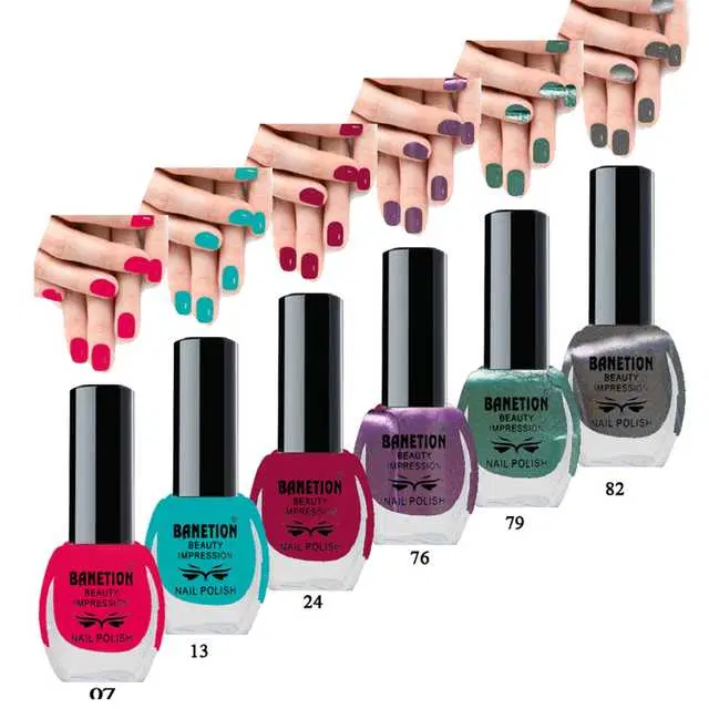 Exclusive High Gloss Matte Nail Paint, Pack of 6, Multicolor, 6ml, B-3