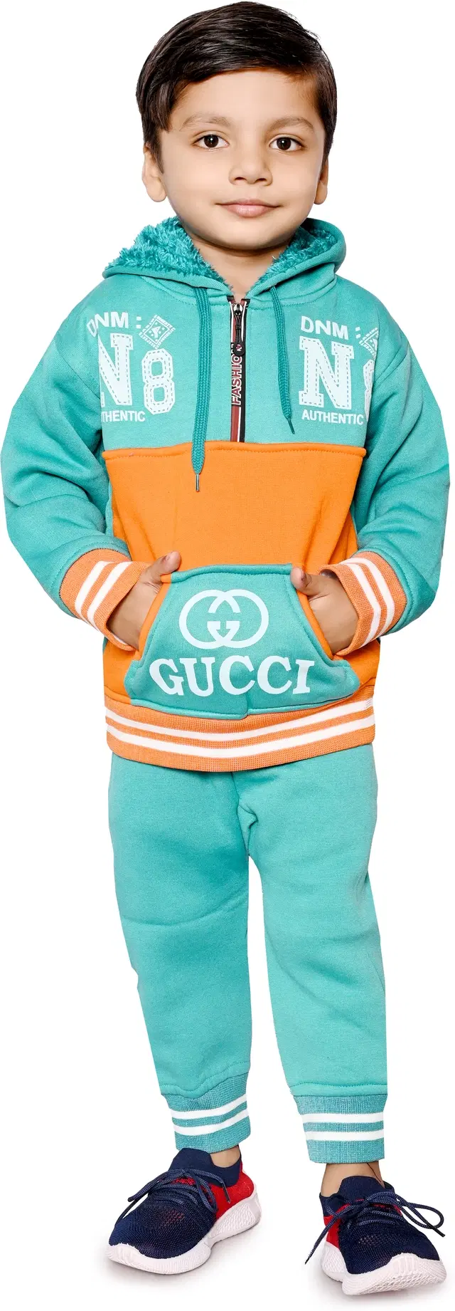 Polyester Woven Design Clothing Set for Kids (Aqua Blue, 16)