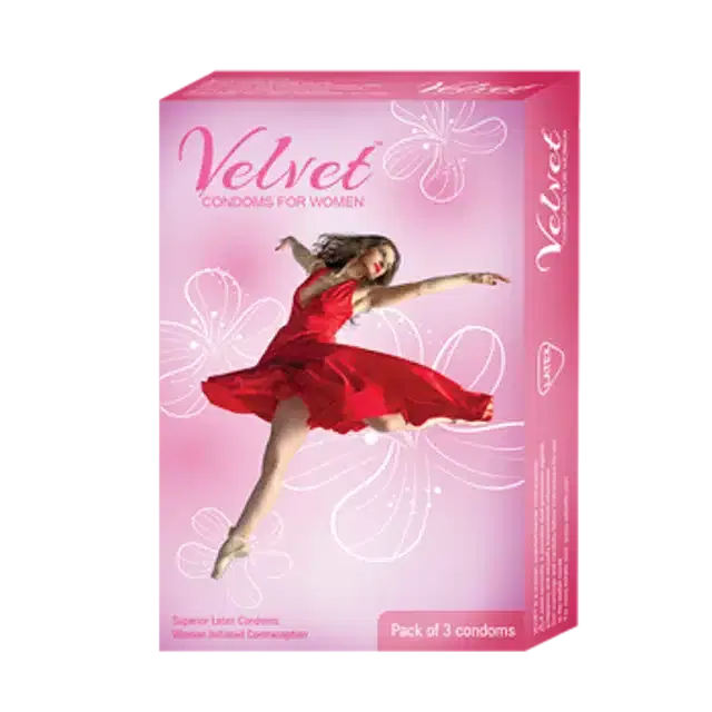 Female Condom Velvet  3 Pc