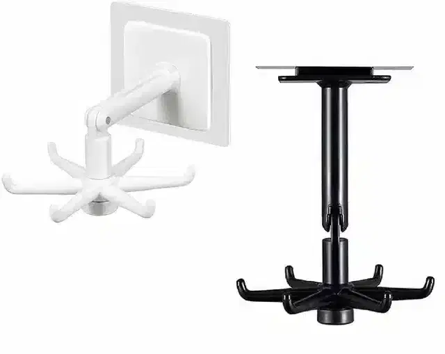 K Kudos 360 Degree Rotation Kitchen Rack Surface Punch-Free Wall Storage Rack (Pack Of 2)