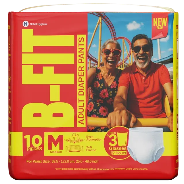 B-Fit Adult Pant Style Diaper 10 Diapers (Medium)