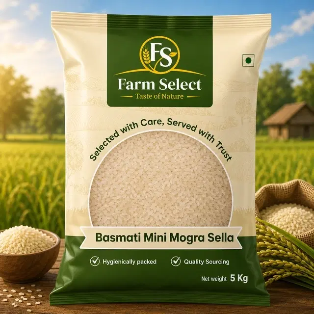 Farm Select Basmati Mini Mogra Sella 5 Kg. 3.7mm