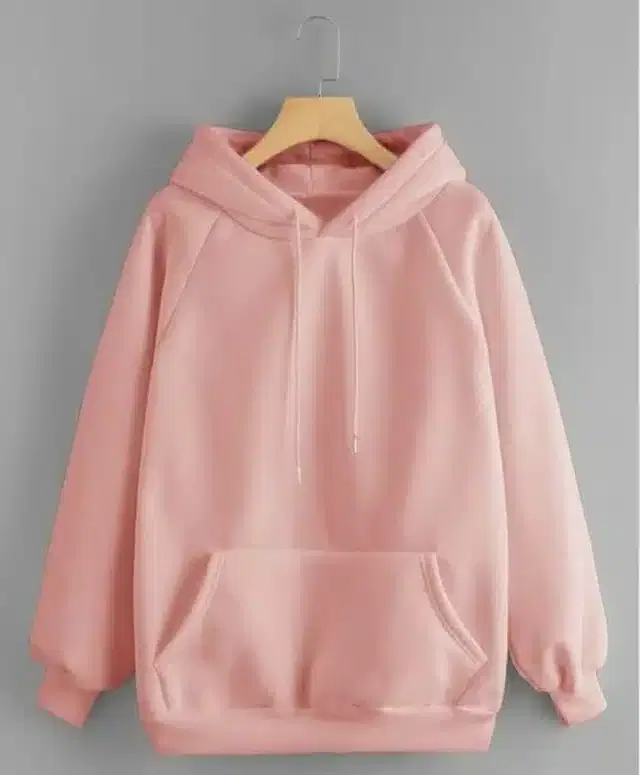 Women's Casual Sweatshirt Hoodie (Peach, S) (NB-33)