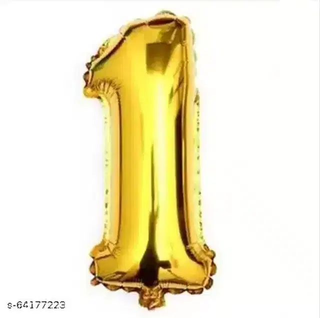 Solid Foil Number Balloon, Gold