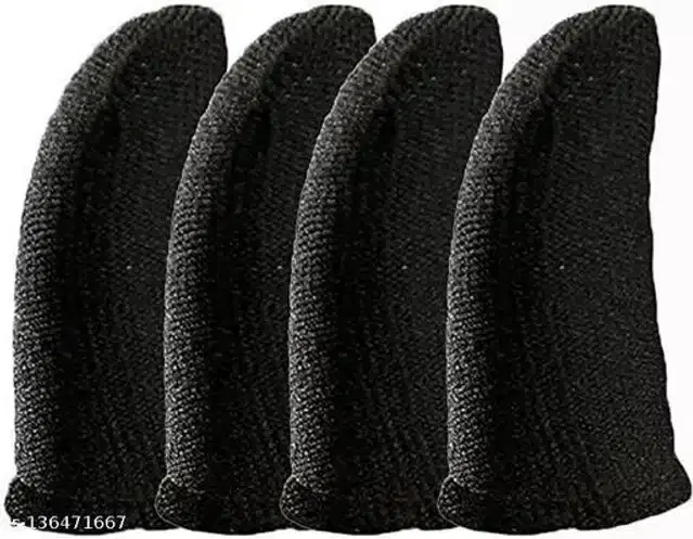 Gaming Finger Sleeves, Black, Set of 2