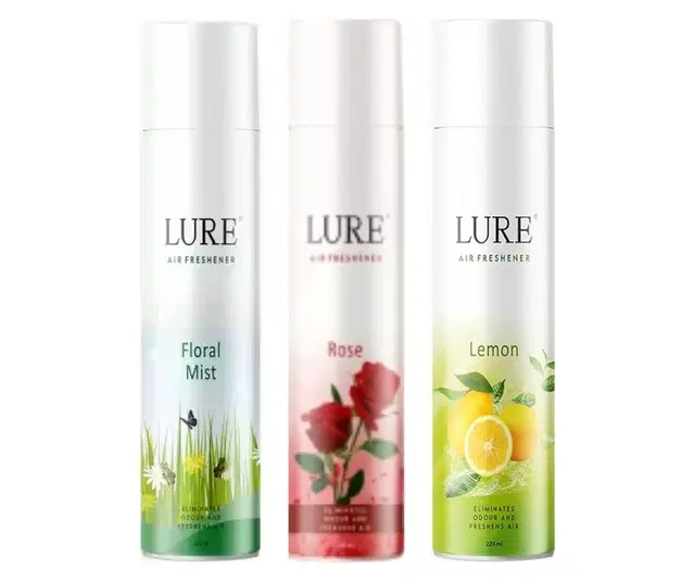 Combo of Lemon with Rose & Floral Mist Air Freshener, 220 ml, Pack of 3