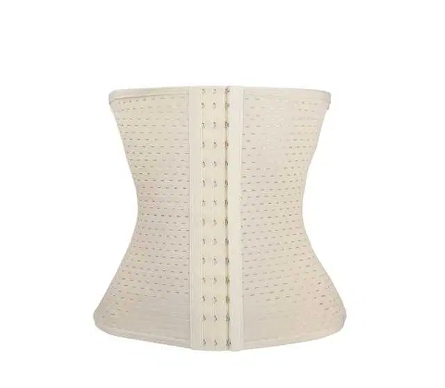 Air Breath Tummy Grip Belt Waist Trainer Trimmer and Slimming Corset 3 Hooks Girdle with Wire Support (S4)