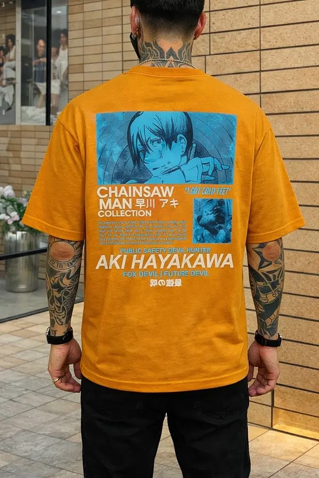 Cotton Printed T-shirt for Men, Yellow (L)