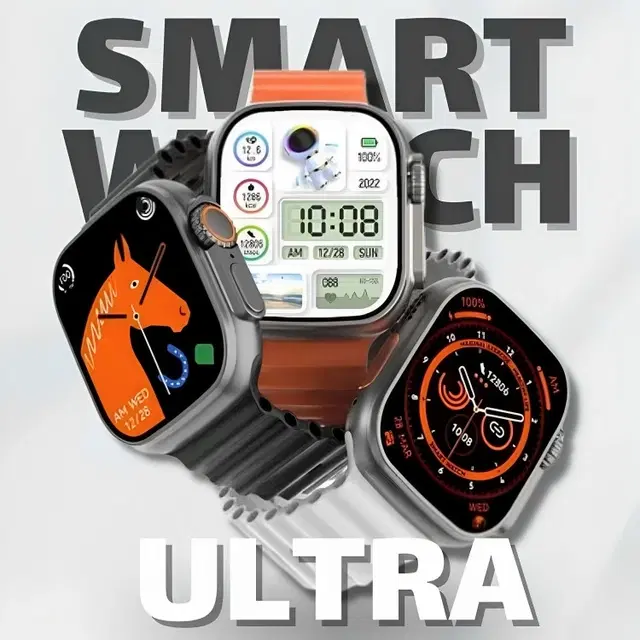 Silicone Strap S8 Ultra Smart Watch, Orange, Pack of 1