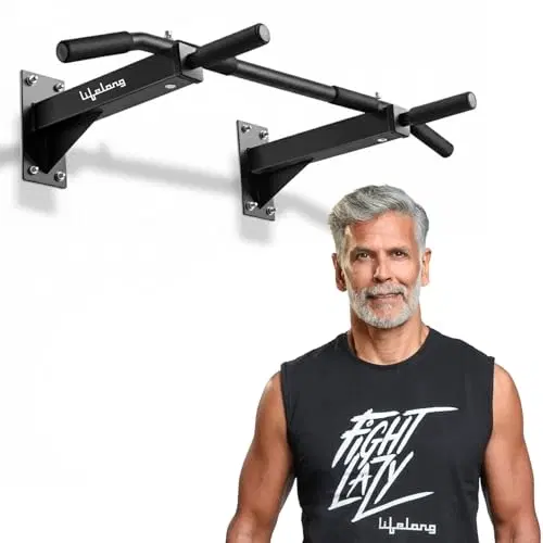 Lifelong Pull Up Bar Wall Mounted, 200kg Capacity, Foam Grip, Triangle Support, Strong Wall Base, for Home Gym Workout, Kids, Men & Women (llpb09)