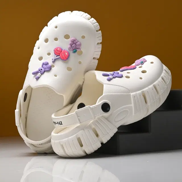 Clogs for Women (White, 5)