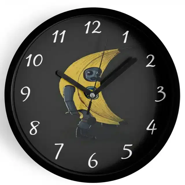 Plastic Printed Wall Clock, Multicolor, 7 Inches