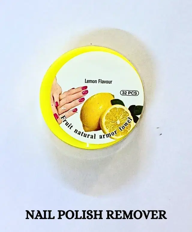 Basicare Nail Polish remover wipes Lemon Fragrance 30 wipes