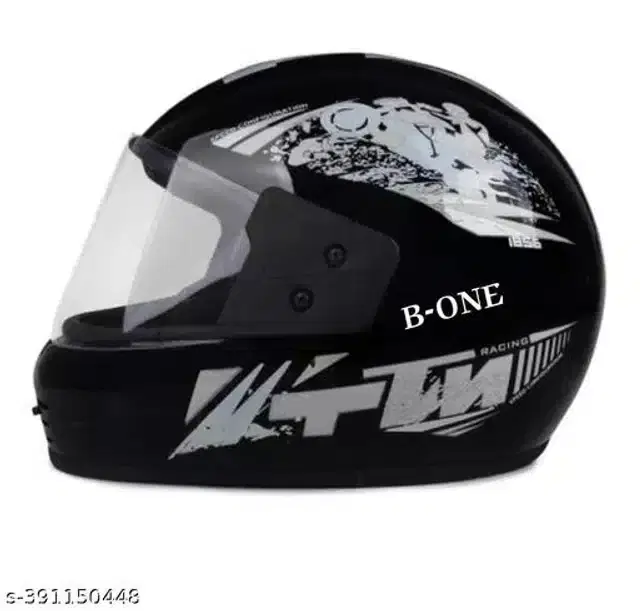 Full Face Helmet for Men & Women, Black & Grey