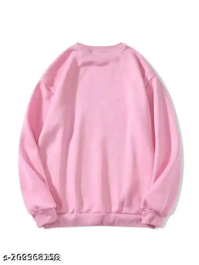 Full Sleeves Hooded Sweatshirt for Women (Pink, L)