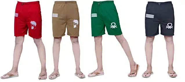 Printed Shorts for Boys, Pack of 4 (Multicolor, 2-3 Years)