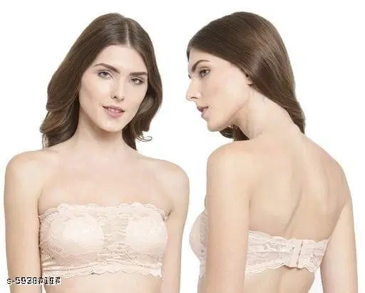 Viscose Spandex Bra for Women, Nude (32B)
