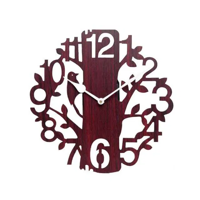 Jaipur Crafts Wooden Wall Clock, Brown, 11 Inch, N-1