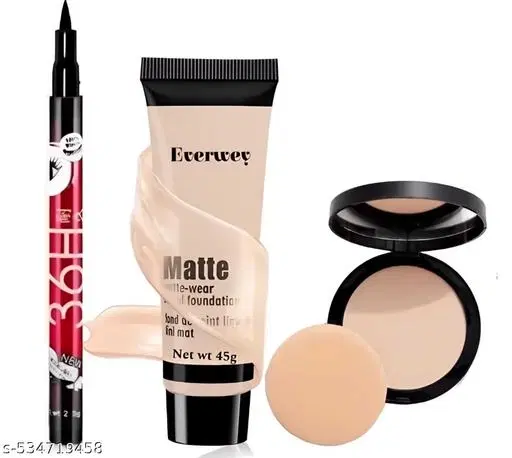 Smudge-Proof Long-Lasting Skin Fresh Compact Foundation And Liner