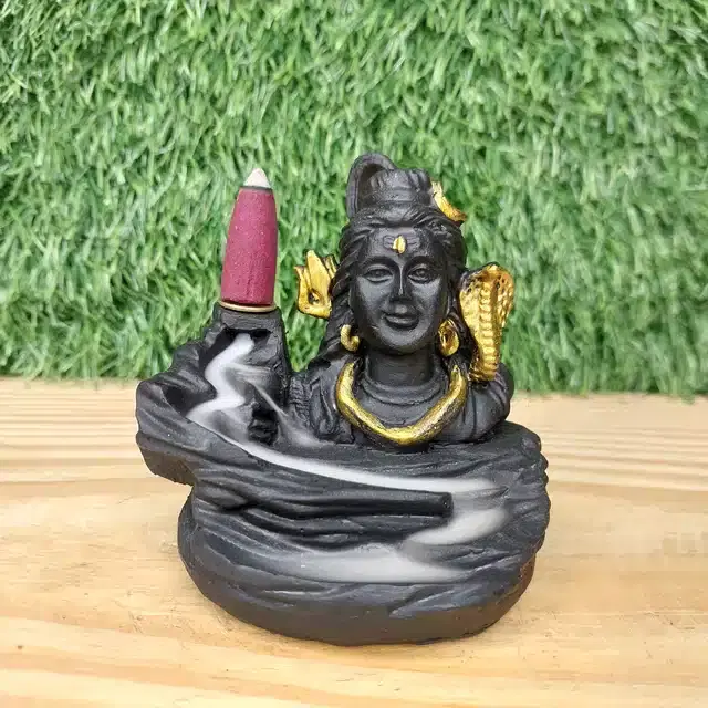 Mahadev Showpiece, Black & Gold, 3.5 inches