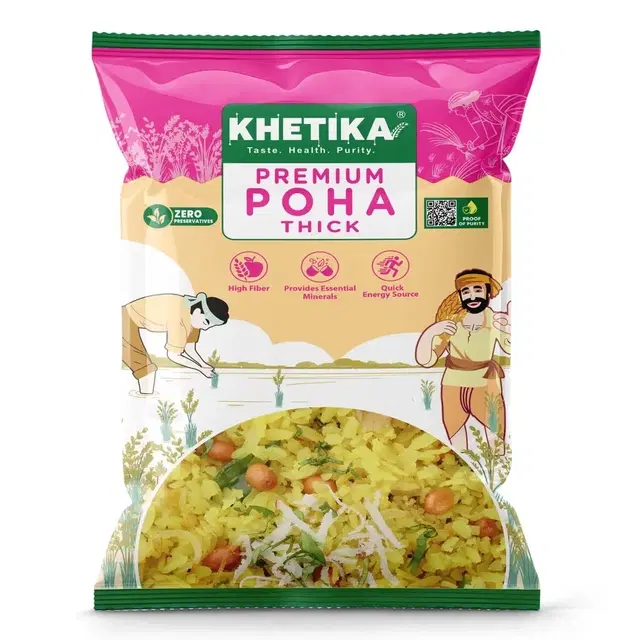 Khetika Naturale Thick Poha 500 g