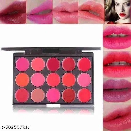 15-colors Matte Lipstick Palette Waterproof Moisturizing Velvet Lip Gloss Plate Sexy Red Lip Makeup Set Cosmetics Women