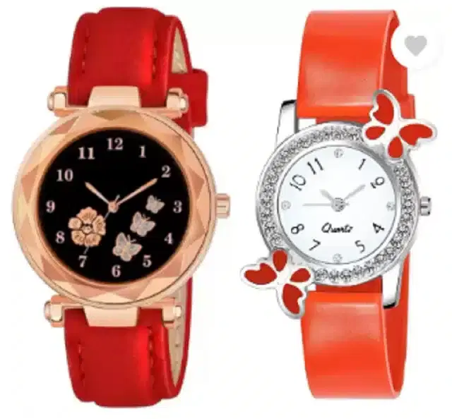 Analog Watch for Women, Pack of 2 (Multicolor)