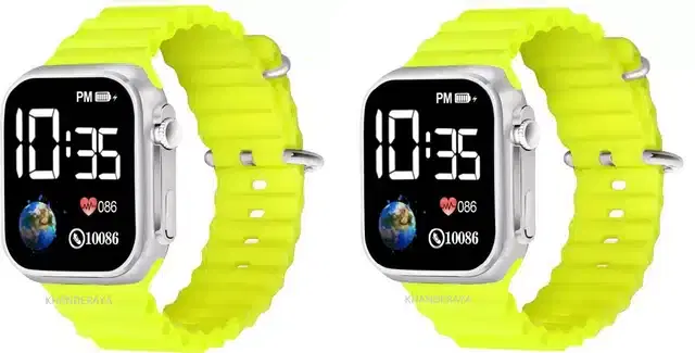 Electronic LED Digital Watch for Kids, Pack of 2 (Multicolor)