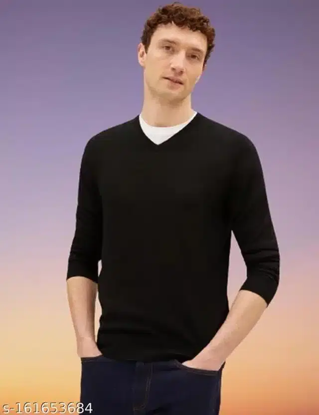 Sweater for Men (Black, L)