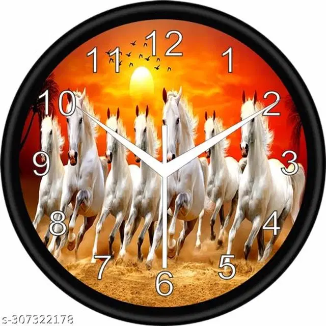 Plastic Wall Clock, Multicolor