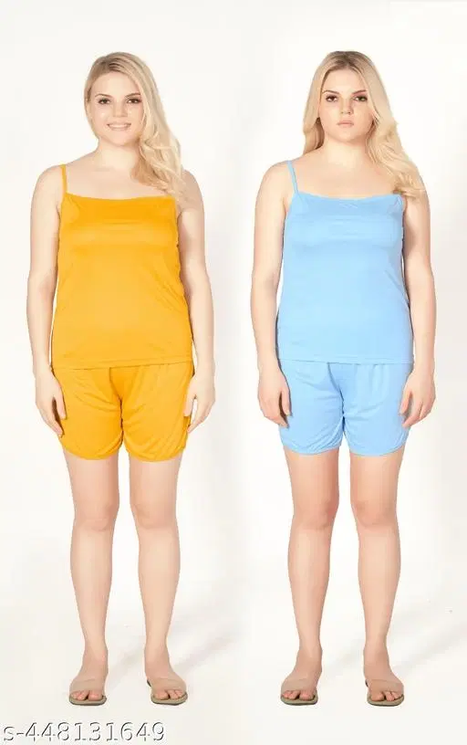 Comfortable Camisoles for Women, Pack of 2 (Multicolor, S)