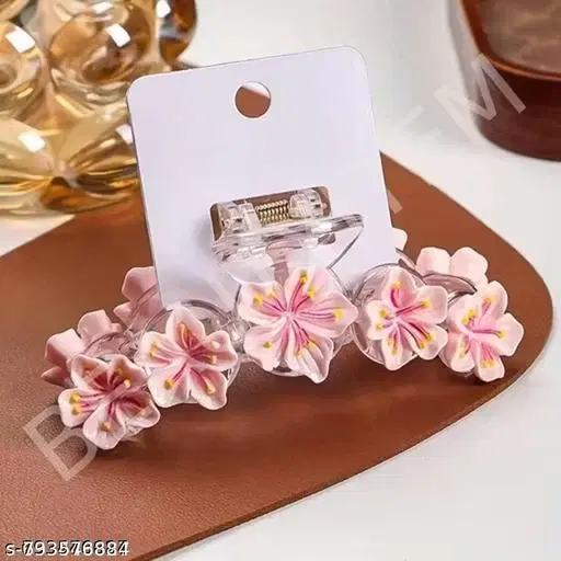 Stylish Hair Clips for Women (Pink)