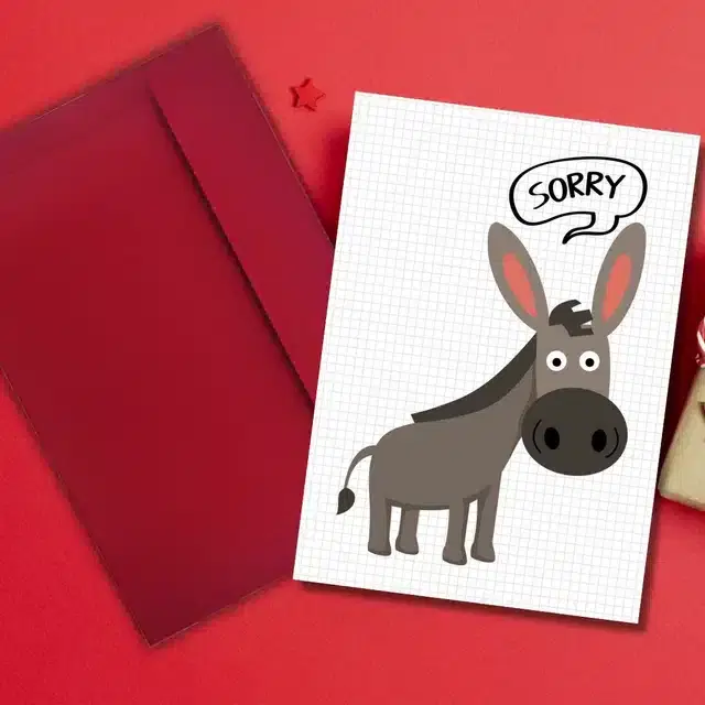 So Sorry Printed Card, Multicolor
