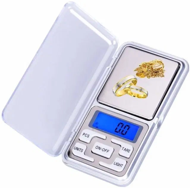Enmora Mini Pocket Weight Scale Digital Jewellery/Chem/Kitchen Small Weighing Machine with Auto Calibration, Tare Full Capacity, Operational Temp 10-30 Degree, 200/0.01 g, Weighing Scale, Pack of 1