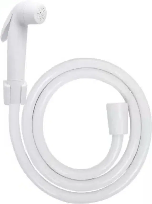 Dolphin Health Faucet with 1.0 Meter Hose Pipe & Hook, White, Set of 1