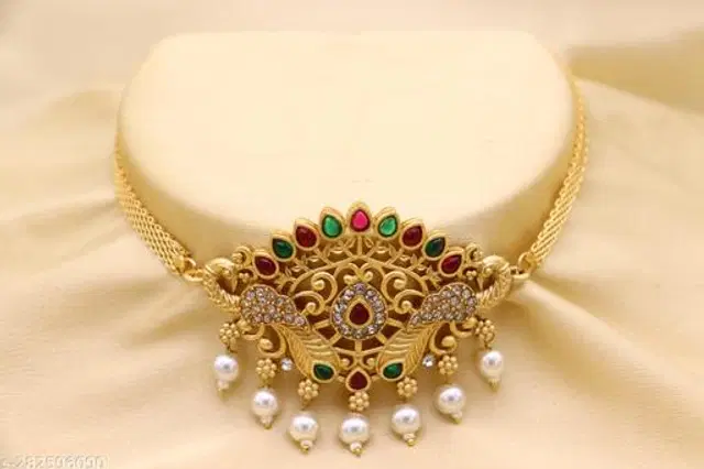 Copper Choker Necklace for Women (Multicolor)