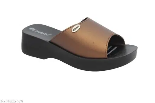 Inblu Slippers for Women (Brown, 2)