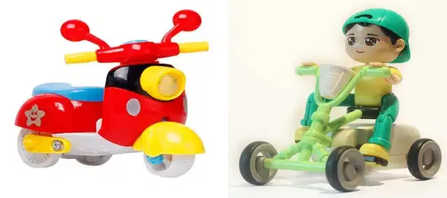 Scooter with Tricycle Toy, Set of 2, Multicolor